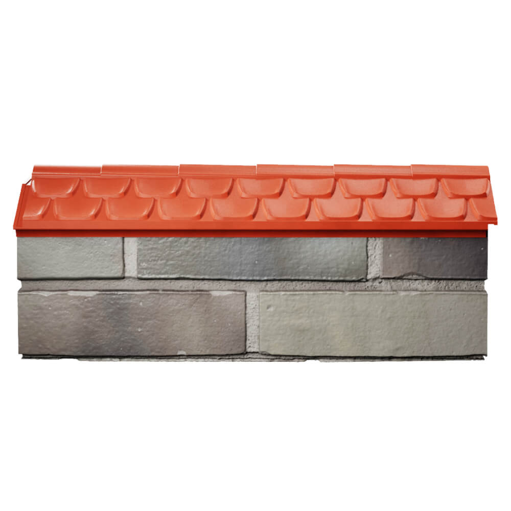 Парапет Zking Эльбрус Красный с посадкой на 0.5 кирпича (130мм) в Самаре фото