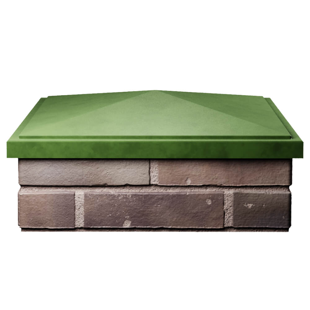 Колпак Zking БонаМоно Зеленый на столб 2х2 кирпича (515х515, 530х530мм) Самара фото