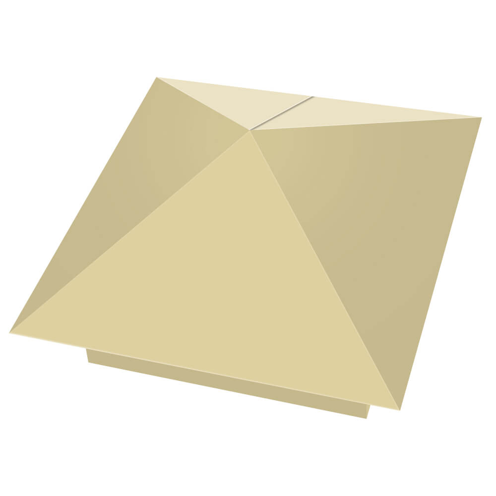 Колпак металлический 400х400мм RAL1014 Бежевый заборный Самара фото