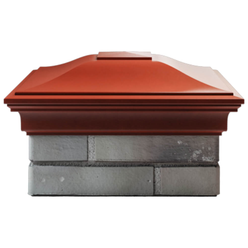 Колпак Zking Монблан Красный на столб 1.5х1.5 кирпича (385х385мм) Самара фото