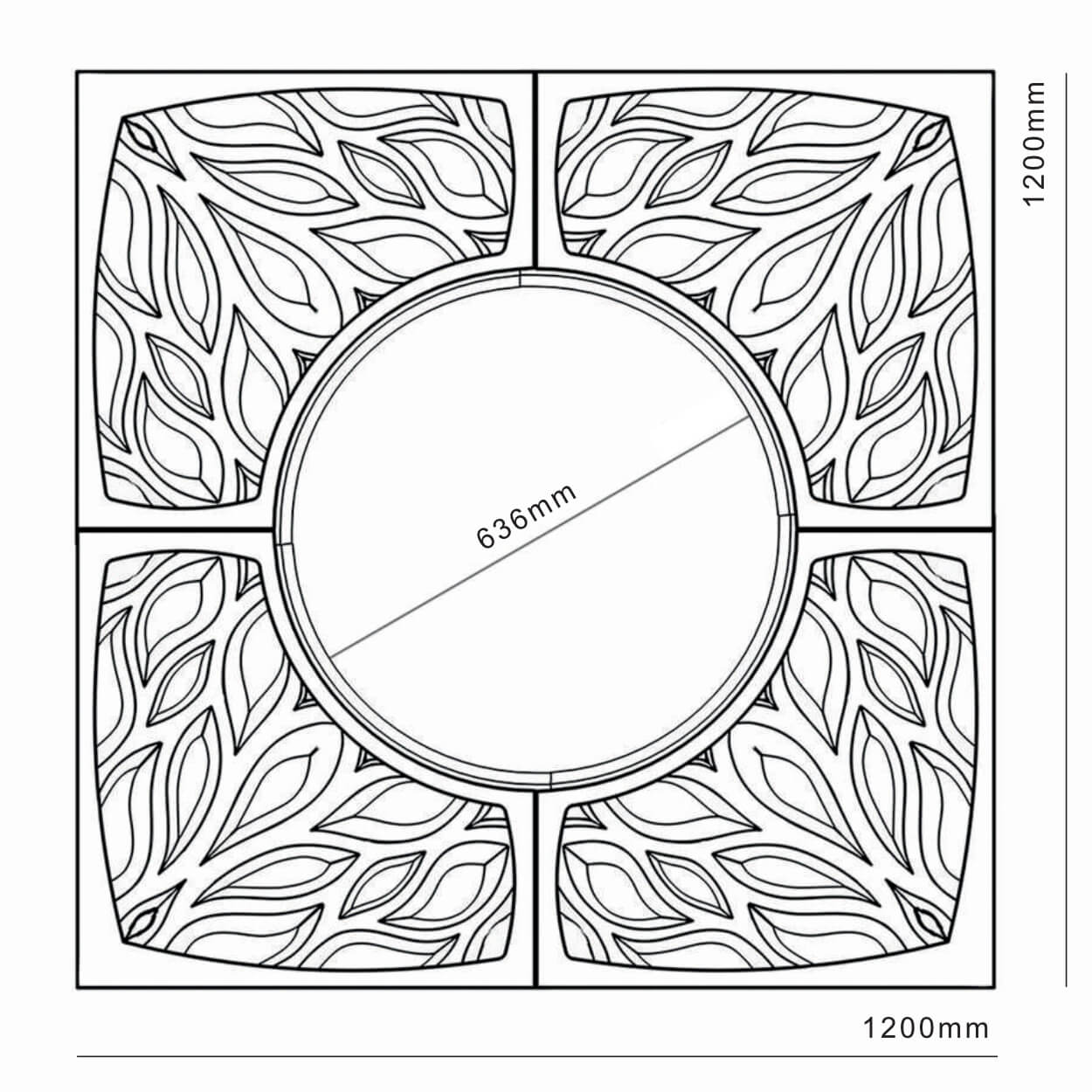 Приствольная решетка для дерева ZKING CRUST 1.2х1.2м Черная в Самаре фото