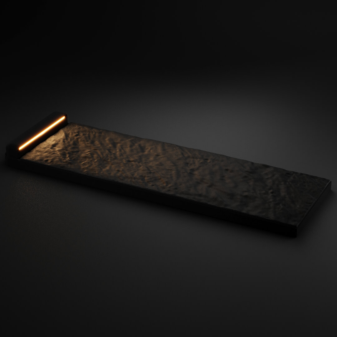 LED Светильник для шаговой плиты STONE Черный Сланец 330х75х98мм в Самаре фото