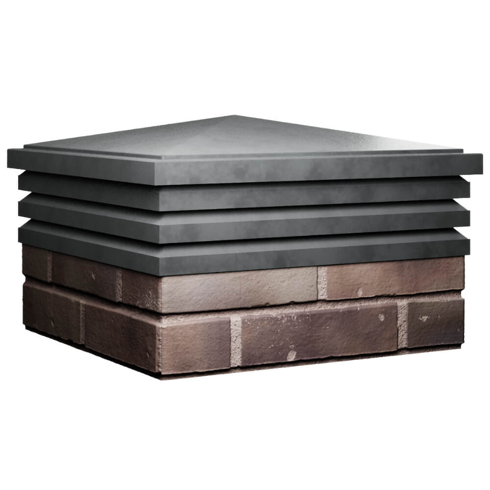 Колпак Zking Бона ХайТек Серый на столб 2х2 кирпича (513х513мм) в Самаре фото