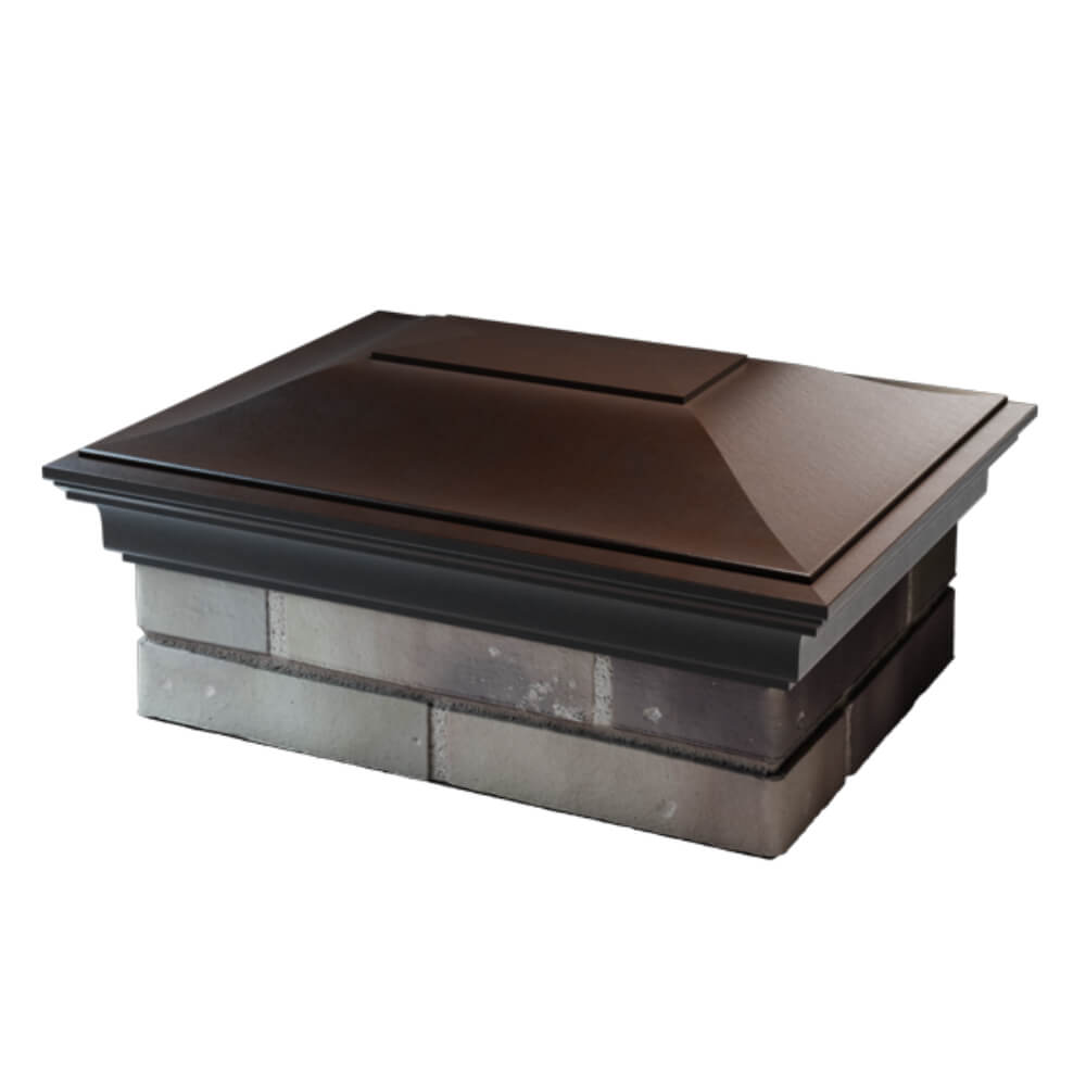 Колпак Zking Монблан Коричневый на столб 2х1.5 кирпича (515х385мм) в Самаре фото