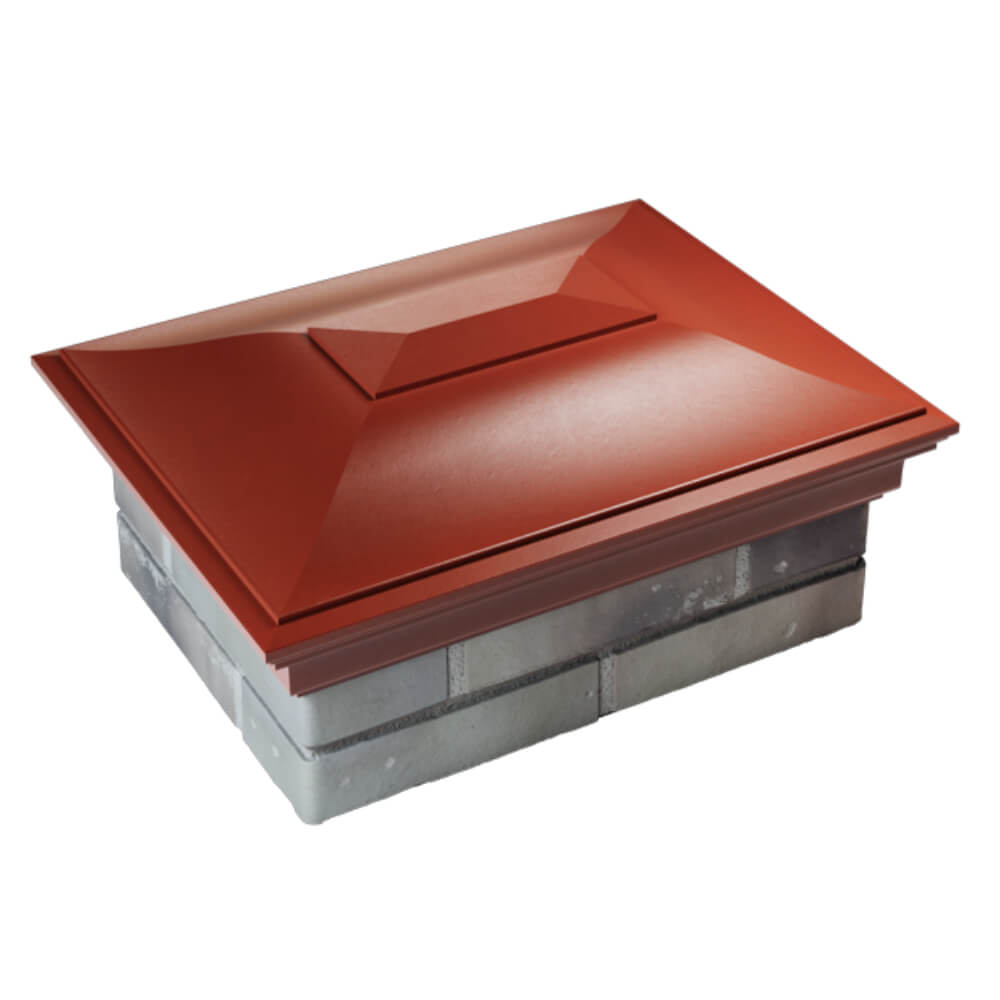 Колпак Zking Монблан Красный на столб 2х1.5 кирпича (515х385мм) Самара фото