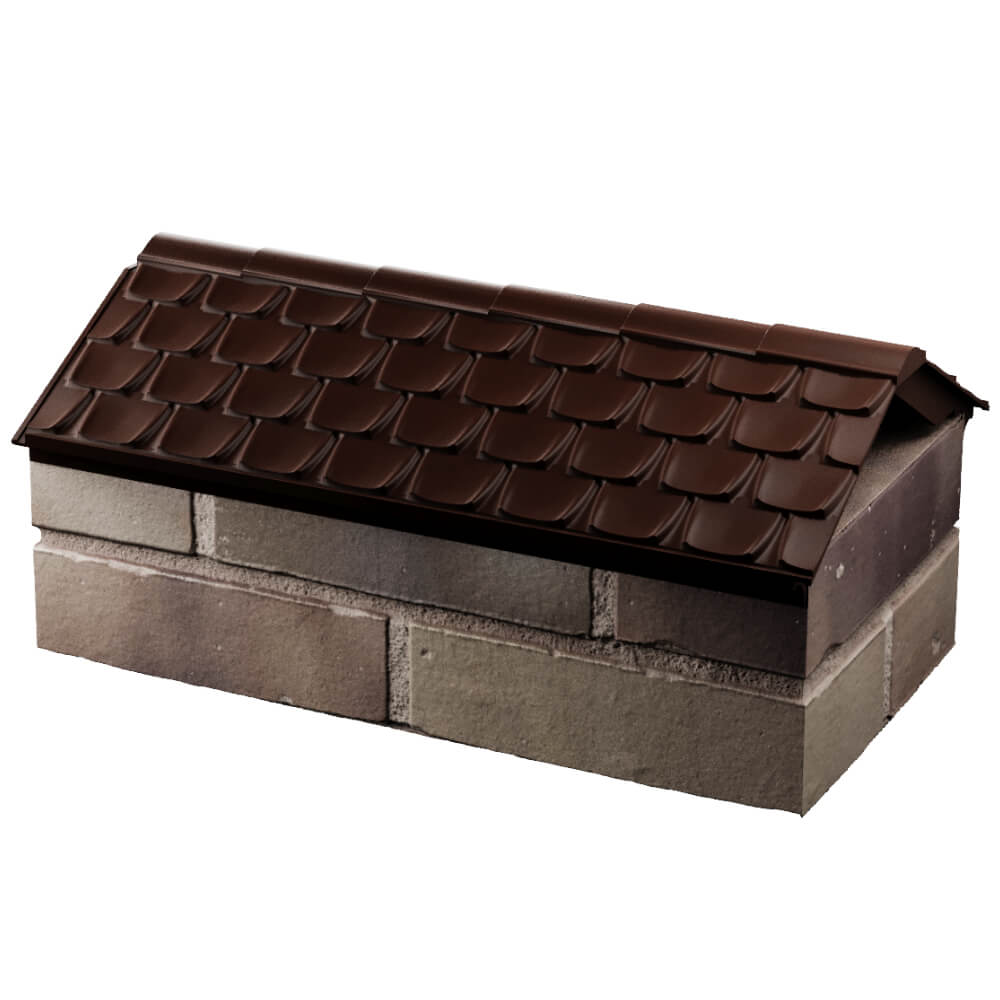 Парапет Zking Эльбрус Коричневый с посадкой на 1 кирпич (255мм) в Самаре фото