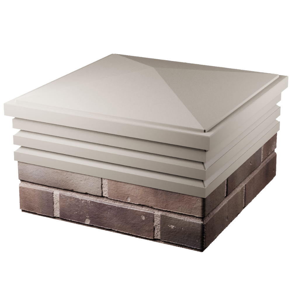 Колпак Zking Бона ХайТек Бежевый на столб 2х2 кирпича (513х513мм) в Самаре фото