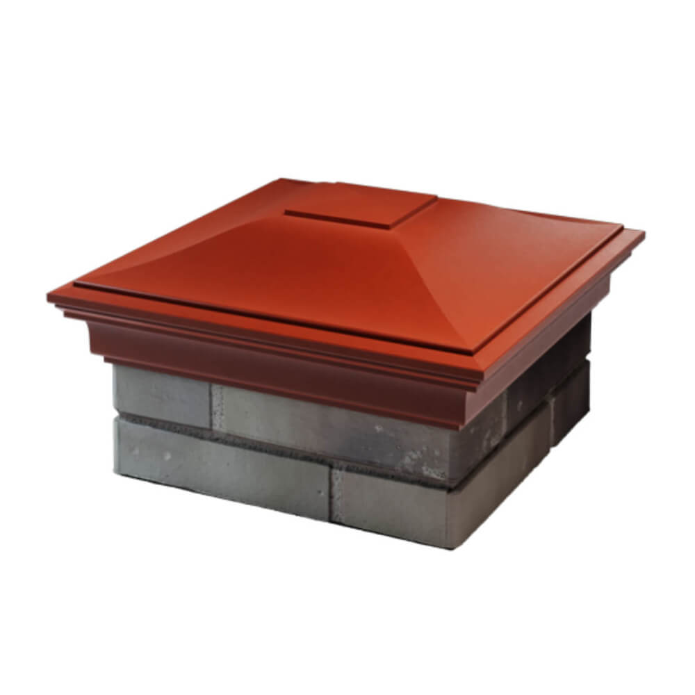 Колпак Zking Монблан Красный на столб 1.5х1.5 еврокирпича 0.7НФ (355х355мм) в Самаре фото