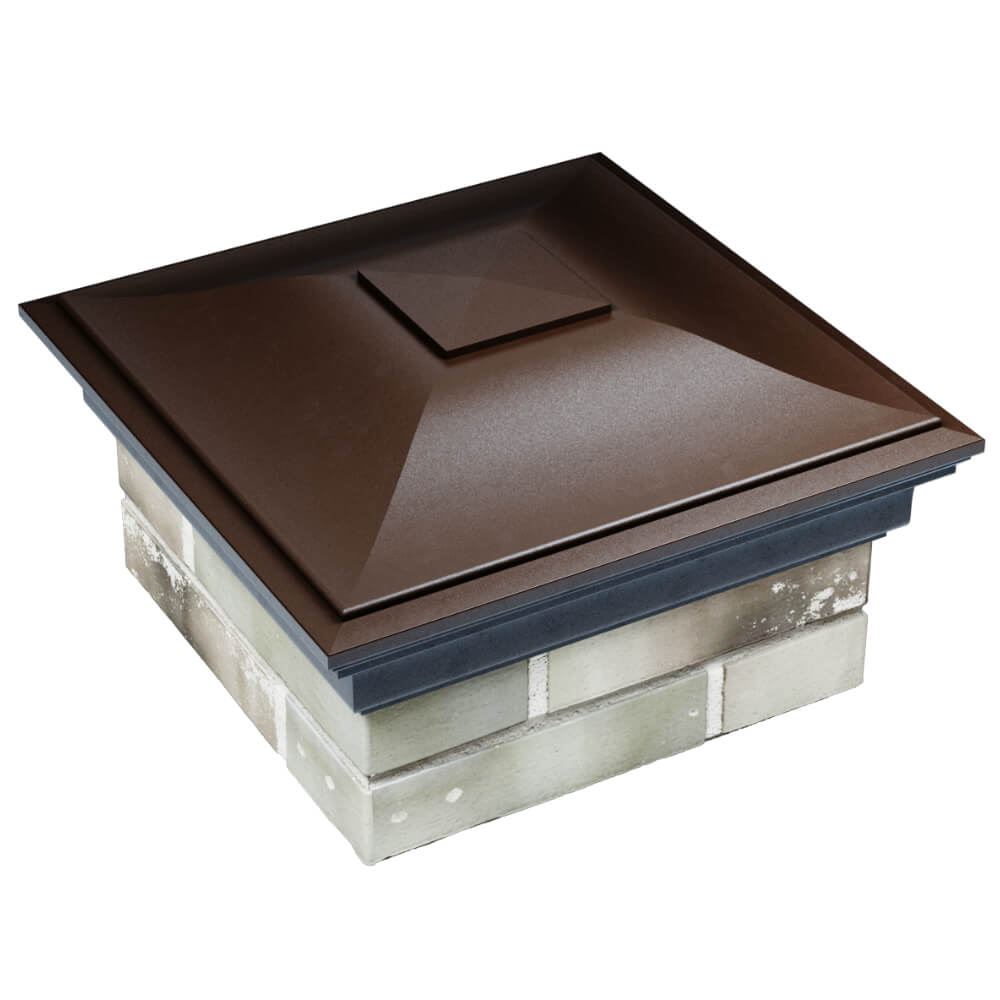 Колпак Zking Монблан Коричневый на столб 1.5х1.5 кирпича (385х385мм) в Самаре фото