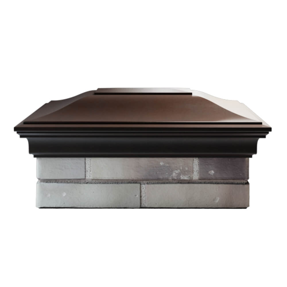 Колпак Zking Монблан Коричневый на столб 2х1.5 кирпича (515х385мм) в Самаре фото