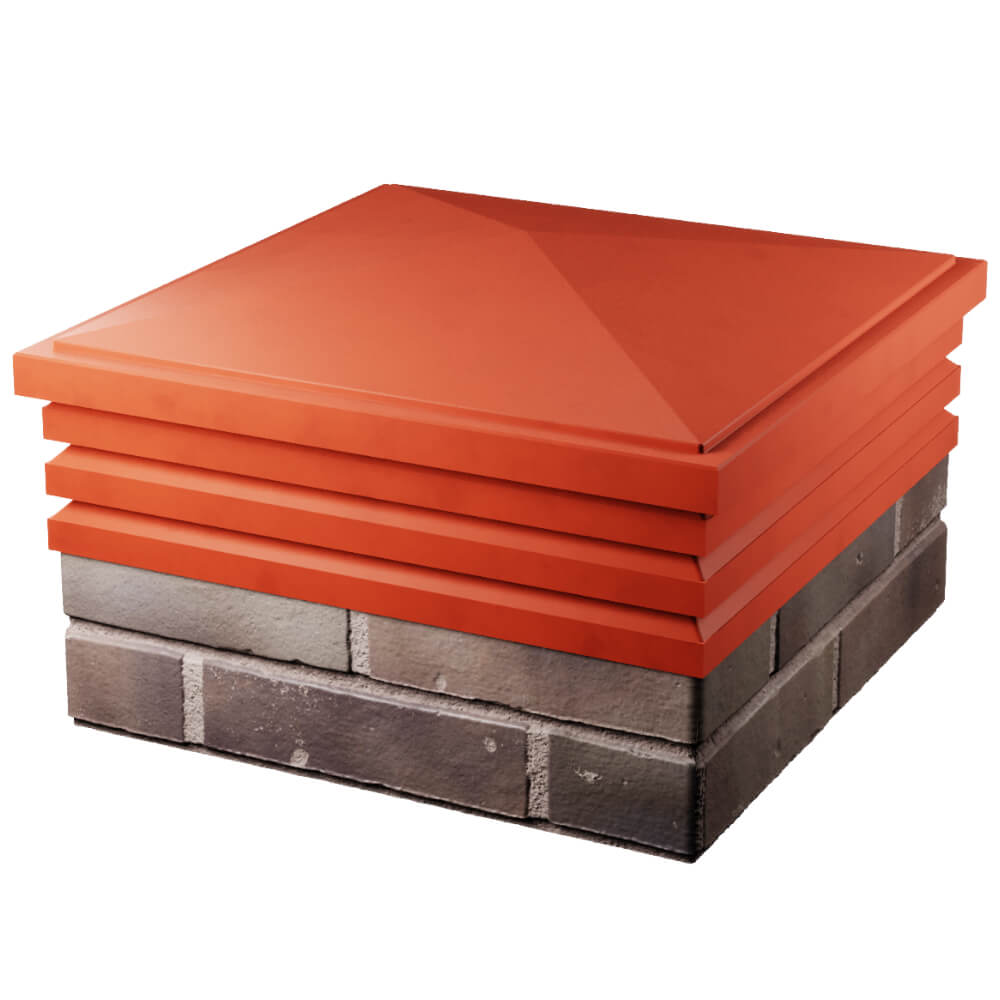 Колпак Zking Бона ХайТек Красный на столб 2х2 кирпича (513х513мм) в Самаре фото