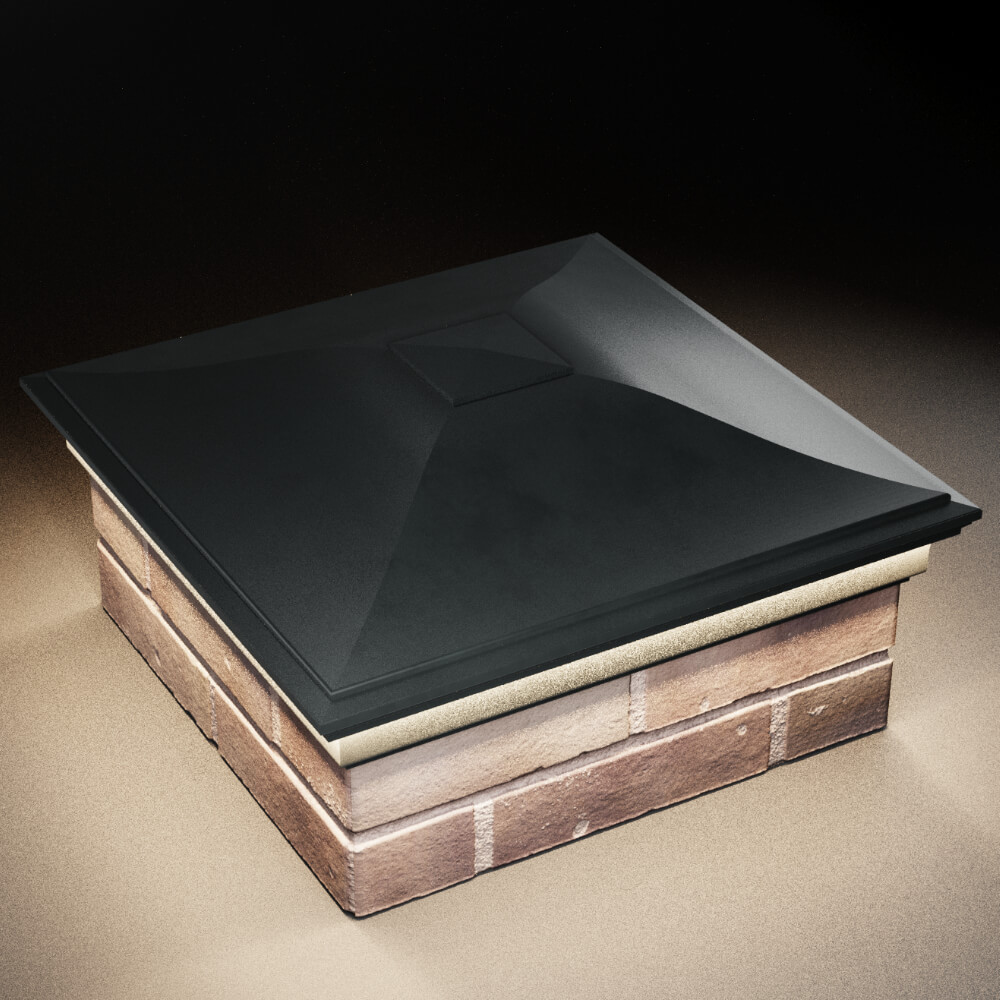 Колпак Zking Монблан Черный на столб 2х2 кирпича (515х515мм) c подсветкой в Самаре фото