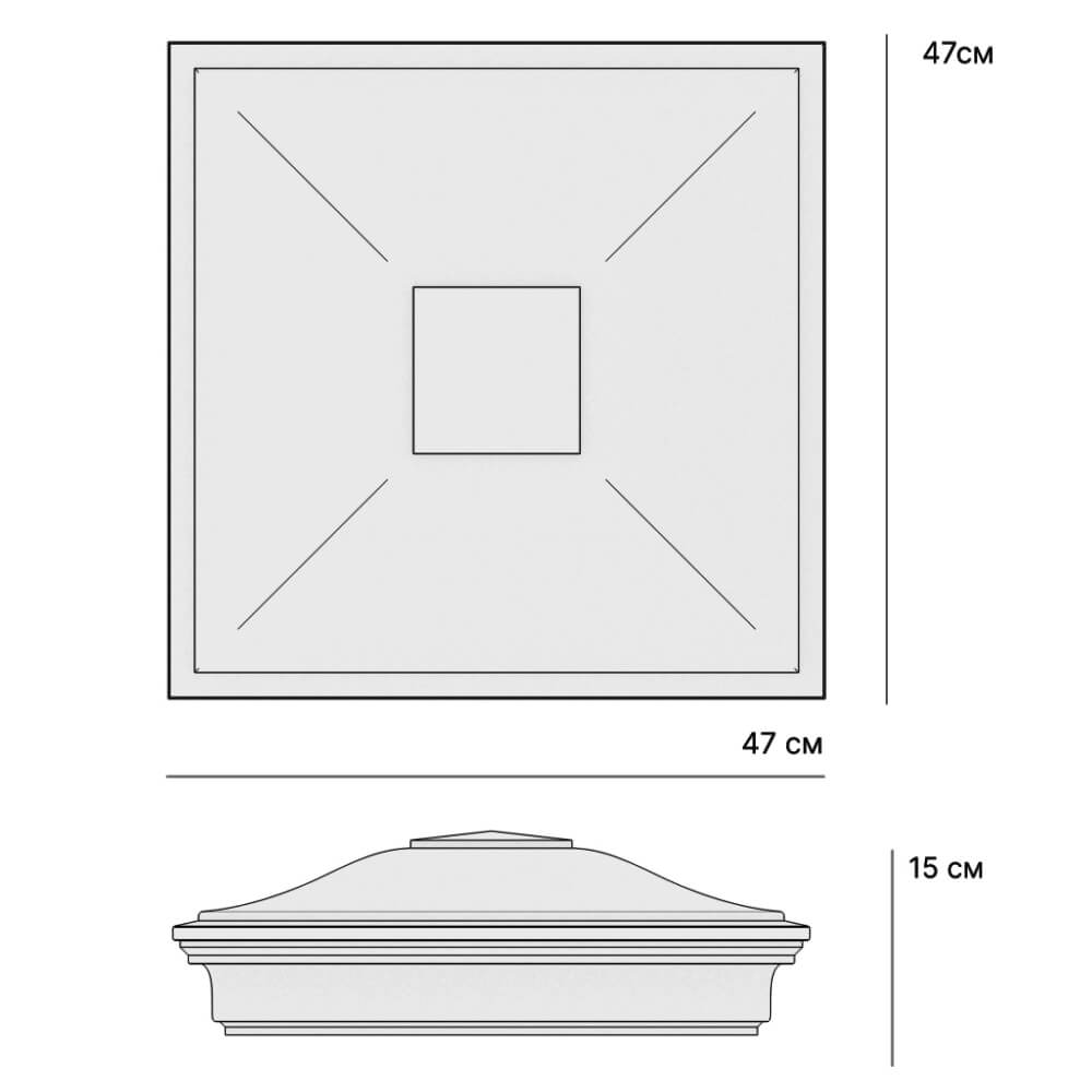 Колпак Zking Монблан Коричневый на столб 1.5х1.5 кирпича (385х385мм) в Самаре фото