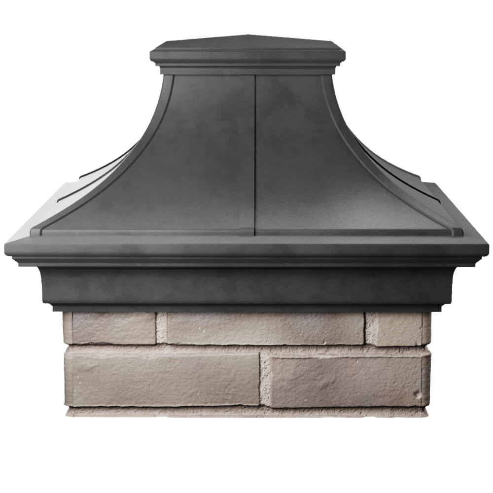 Колпак Zking Монблан Премиум Серый на столб 1.5х1.5 кирпича (385х385мм) Самара фото