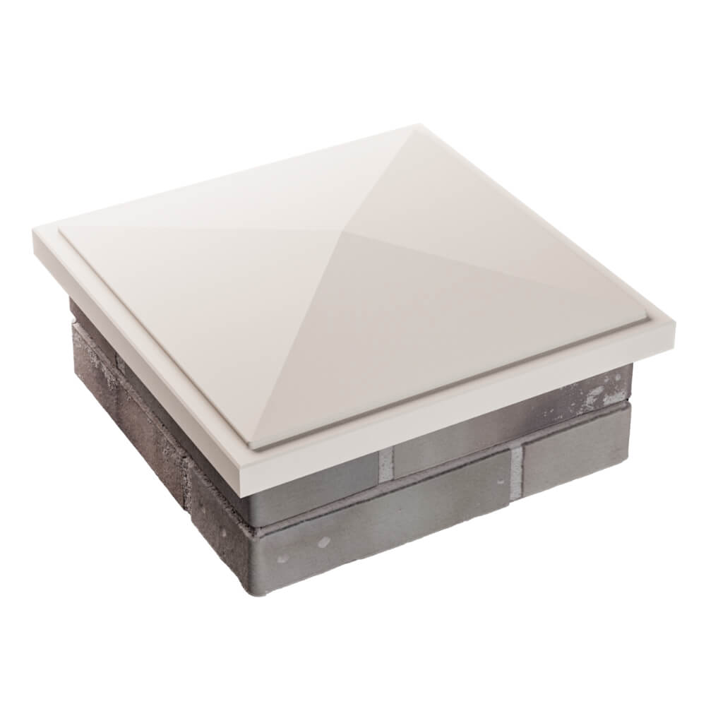 Колпак Zking БонаМоно Бежевый на столб 1.5х1.5 кирпича (385х385, 400х400мм) в Самаре фото