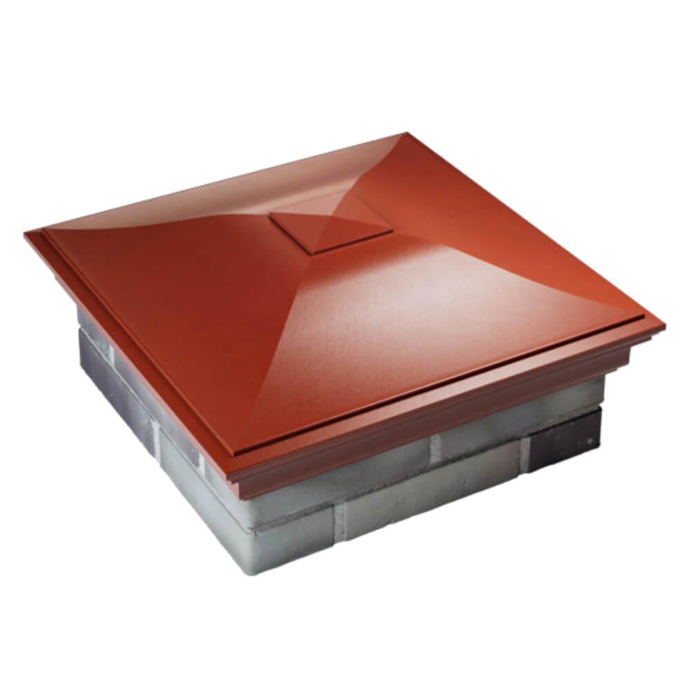 Колпак Zking Монблан Красный на столб 2х2 кирпича (515х515мм) Самара фото