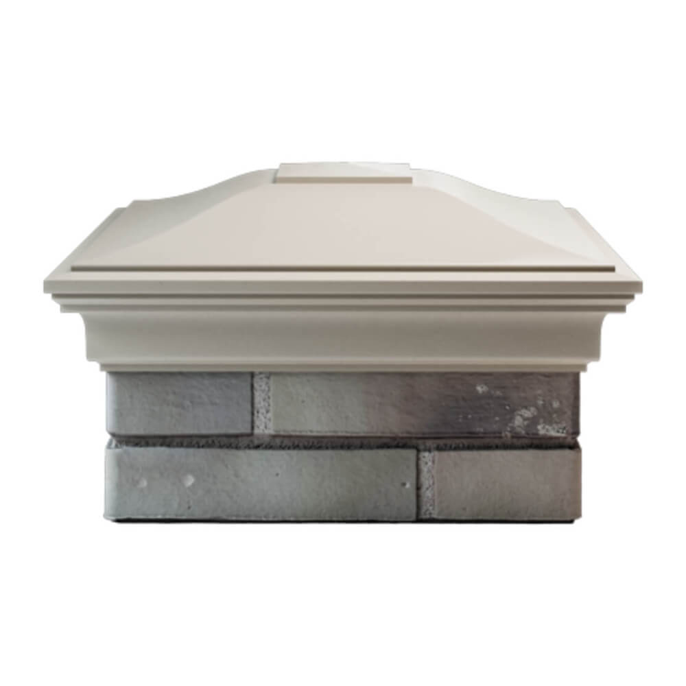 Колпак Zking Монблан Бежевый на столб 1.5х1.5 еврокирпича 0.7НФ (355х355мм) Самара фото