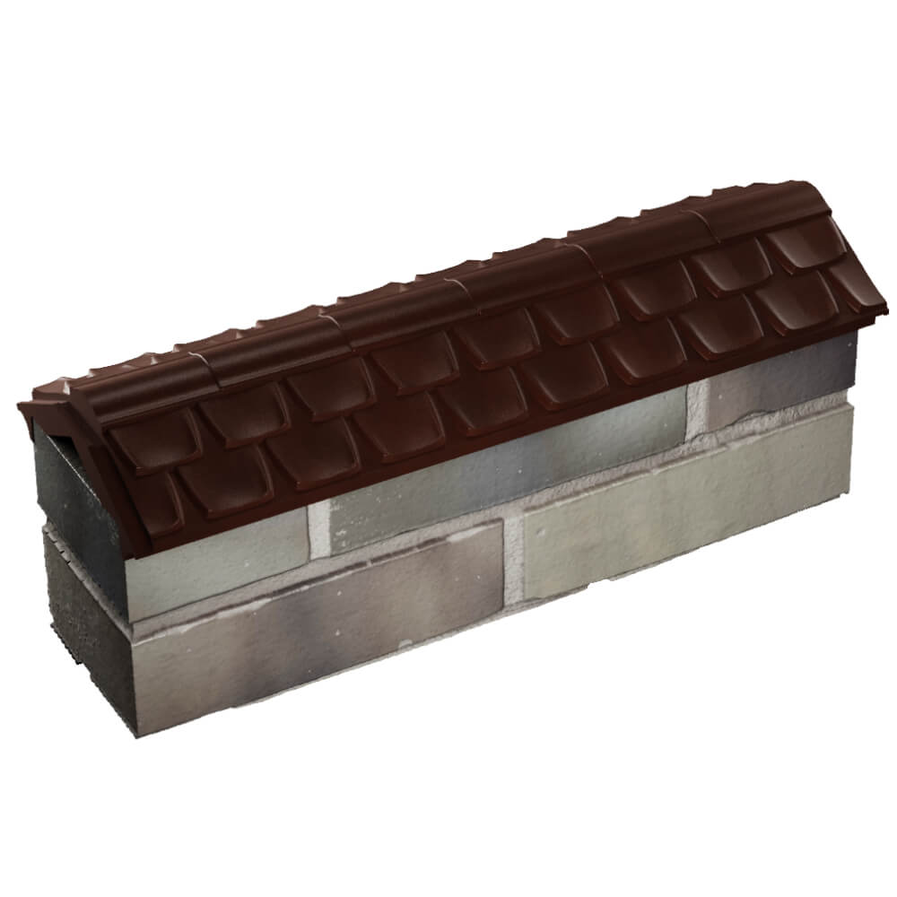 Парапет Zking Эльбрус Коричневый с посадкой на 0.5 кирпича (130мм) в Самаре фото
