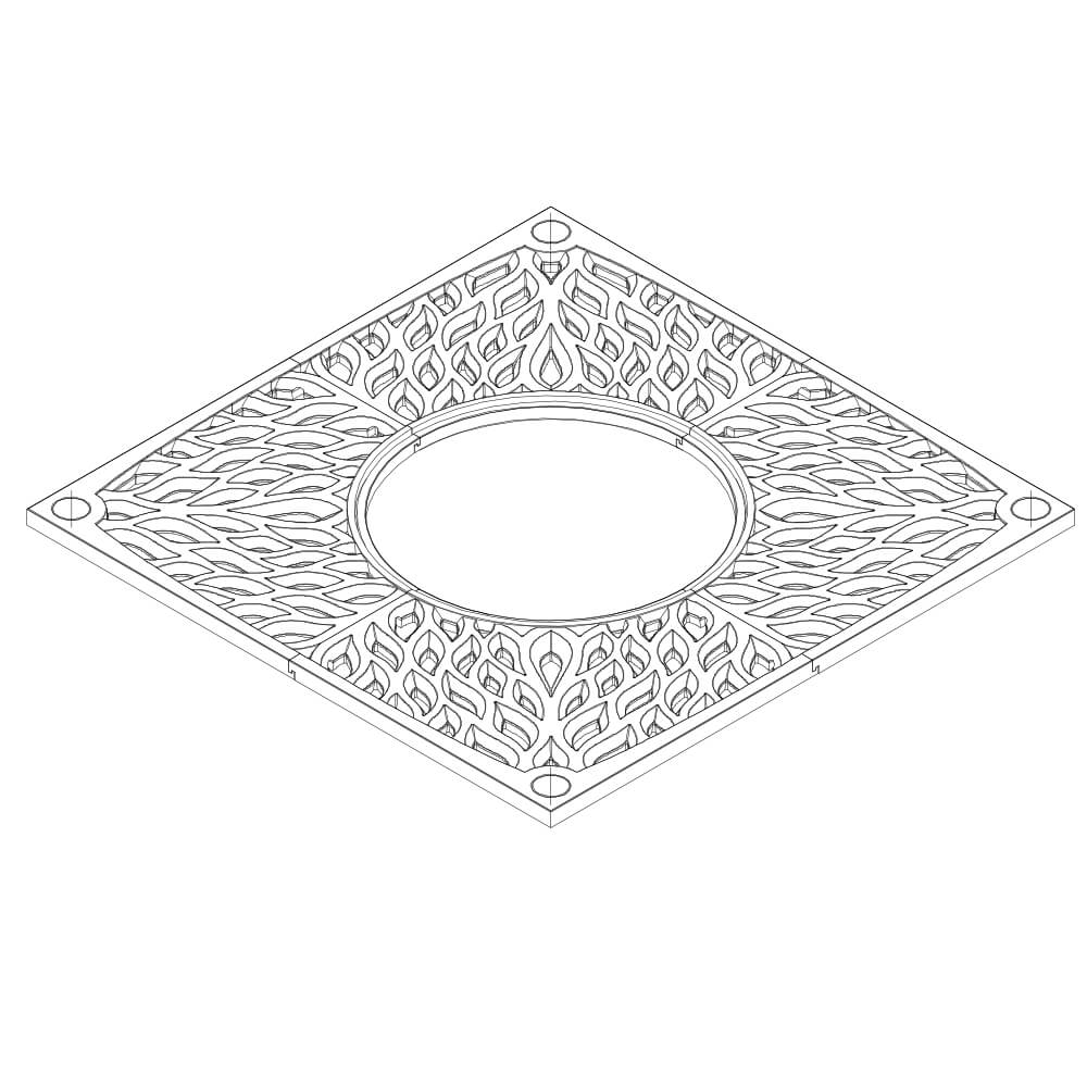 Приствольная решетка для дерева ZKING CRUST 2х2м Черная в Самаре фото