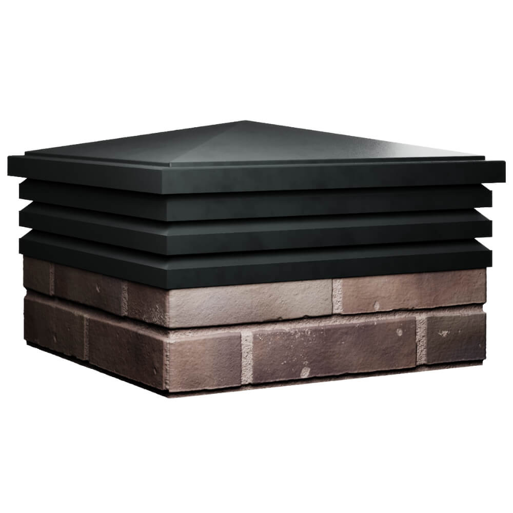 Колпак Zking Бона ХайТек Черный на столб 2х2 кирпича (513х513мм) в Самаре фото