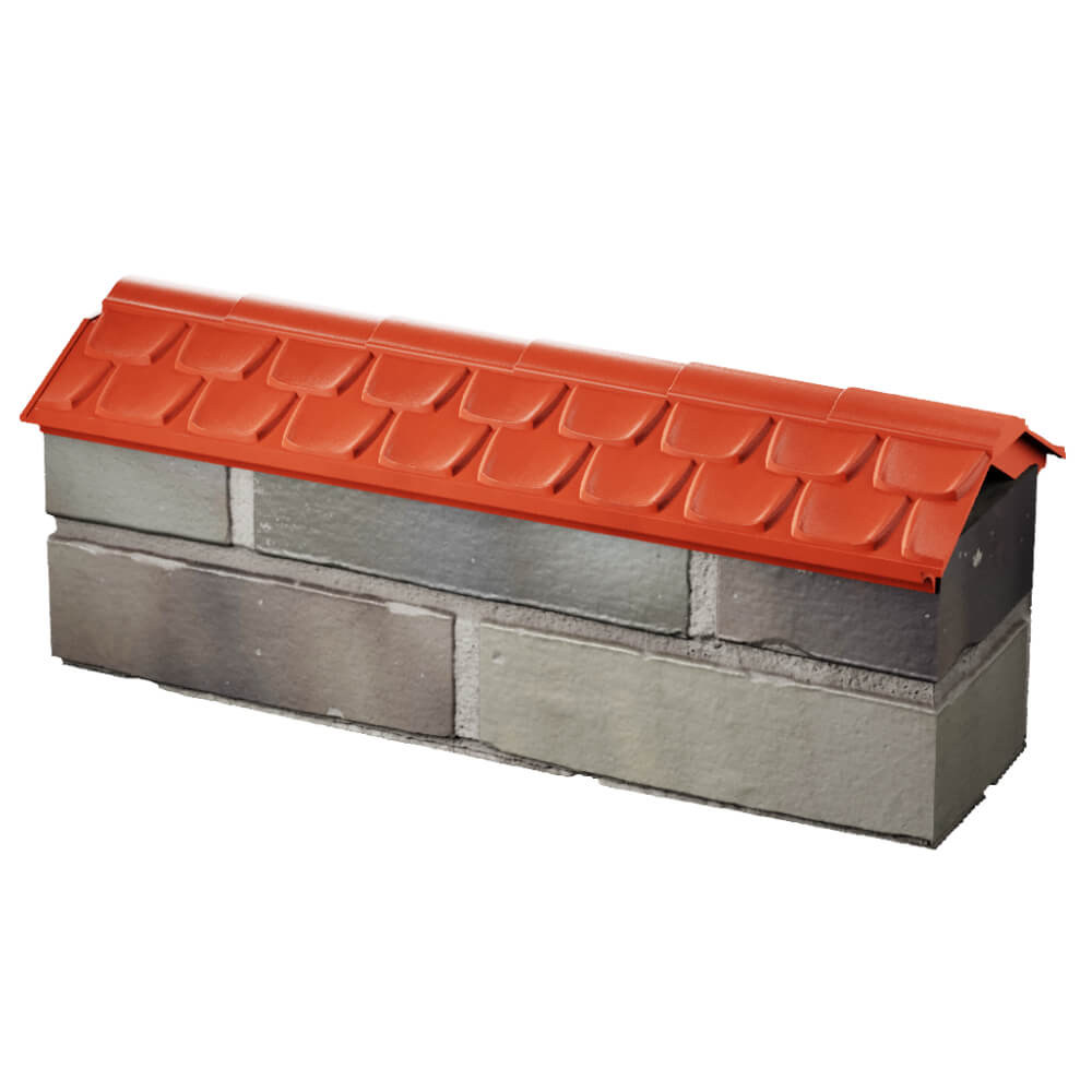 Парапет Zking Эльбрус Красный с посадкой на 0.5 кирпича (130мм) в Самаре фото