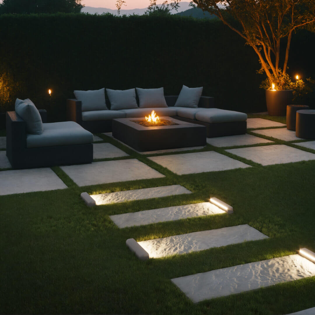 LED Светильник для шаговой плиты STONE Светлая Галька 330х75х98мм в Самаре фото