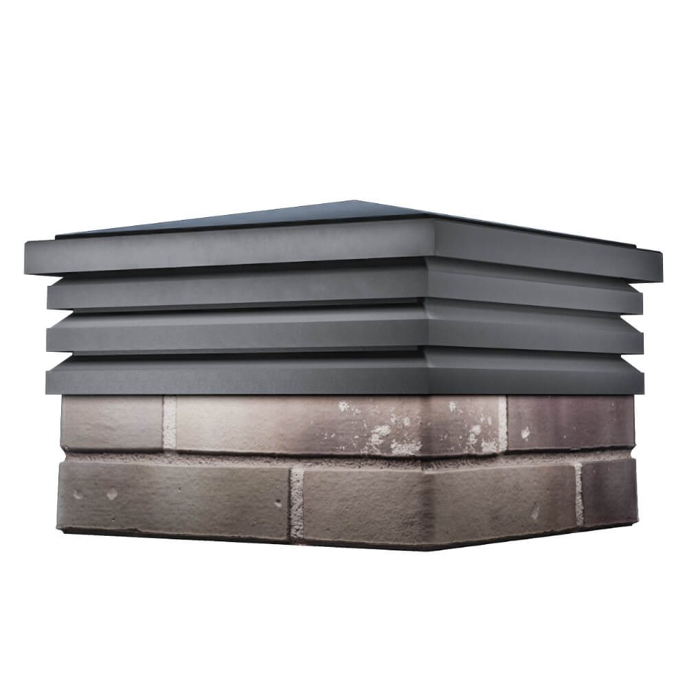 Колпак Zking Бона ХайТек Серый на столб 1.5х1.5 кирпича (385х385мм) в Самаре фото