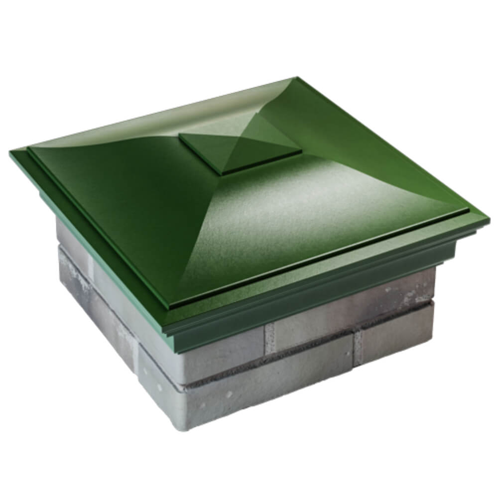 Колпак Zking Монблан Зеленый на столб 1.5х1.5 кирпича (385х385мм) в Самаре фото