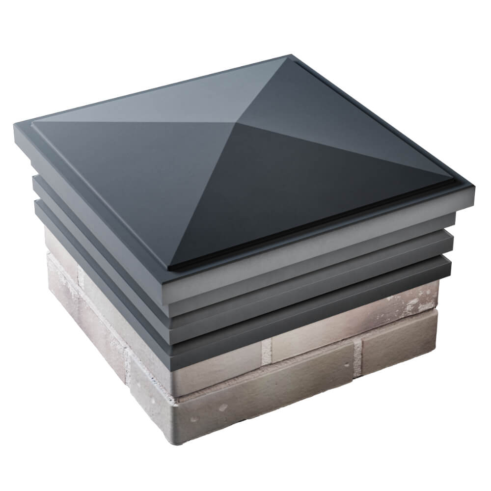 Колпак Zking Бона ХайТек Серый на столб 1.5х1.5 кирпича (385х385мм) в Самаре фото