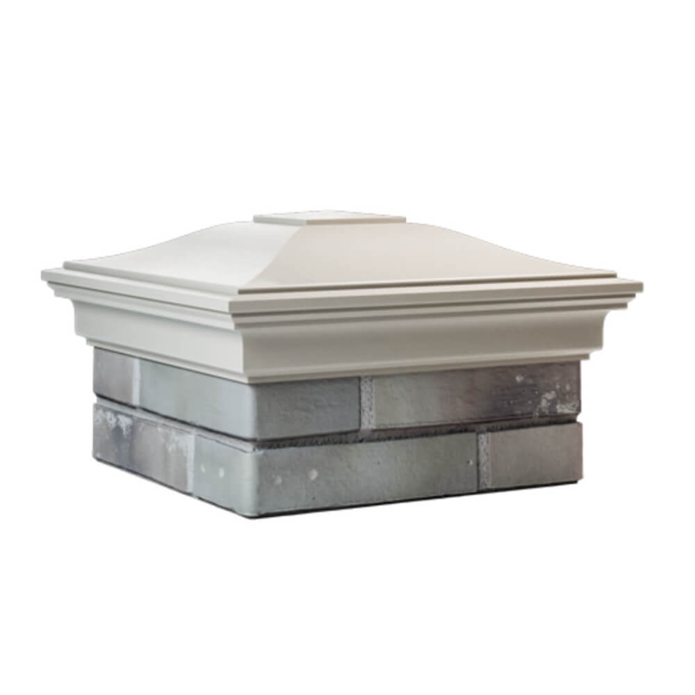 Колпак Zking Монблан Бежевый на столб 1.5х1.5 еврокирпича 0.7НФ (355х355мм) в Самаре фото