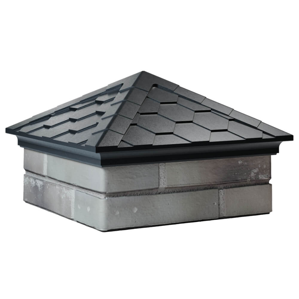 Колпак Zking Эверест Черный на столб 1.5х1.5 кирпича (390х390мм) в Самаре фото