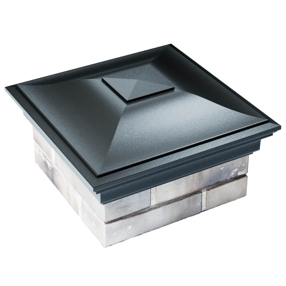 Колпак Zking Монблан Черный на столб 1.5х1.5 кирпича (385х385мм) в Самаре фото