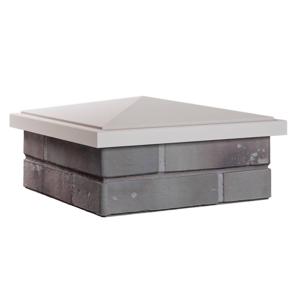 Колпак Zking БонаМоно Бежевый на столб 1.5х1.5 кирпича (385х385, 400х400мм) в Самаре фото