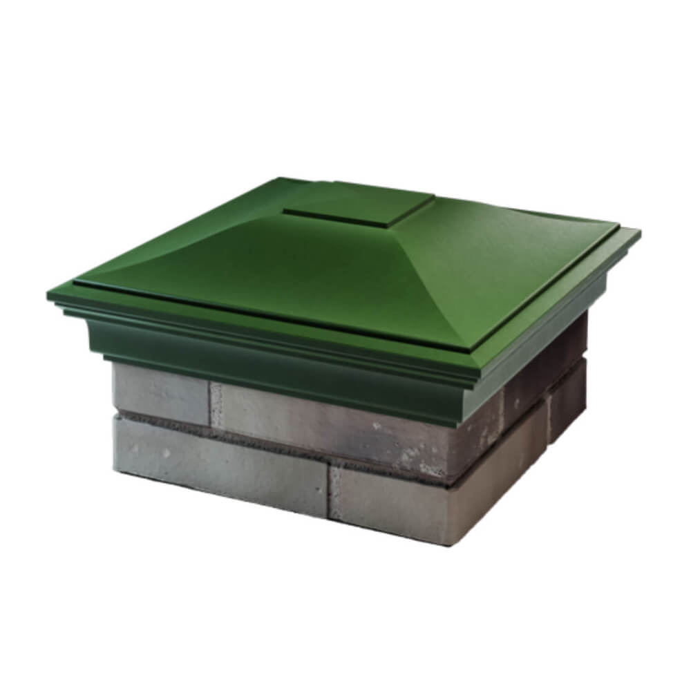 Колпак Zking Монблан Зеленый на столб 1.5х1.5 еврокирпича 0.7НФ (355х355мм) в Самаре фото