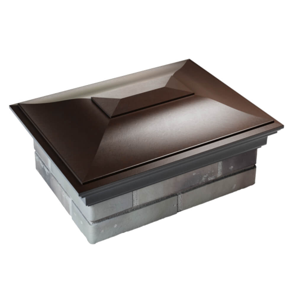 Колпак Zking Монблан Коричневый на столб 2х1.5 кирпича (515х385мм) Самара фото