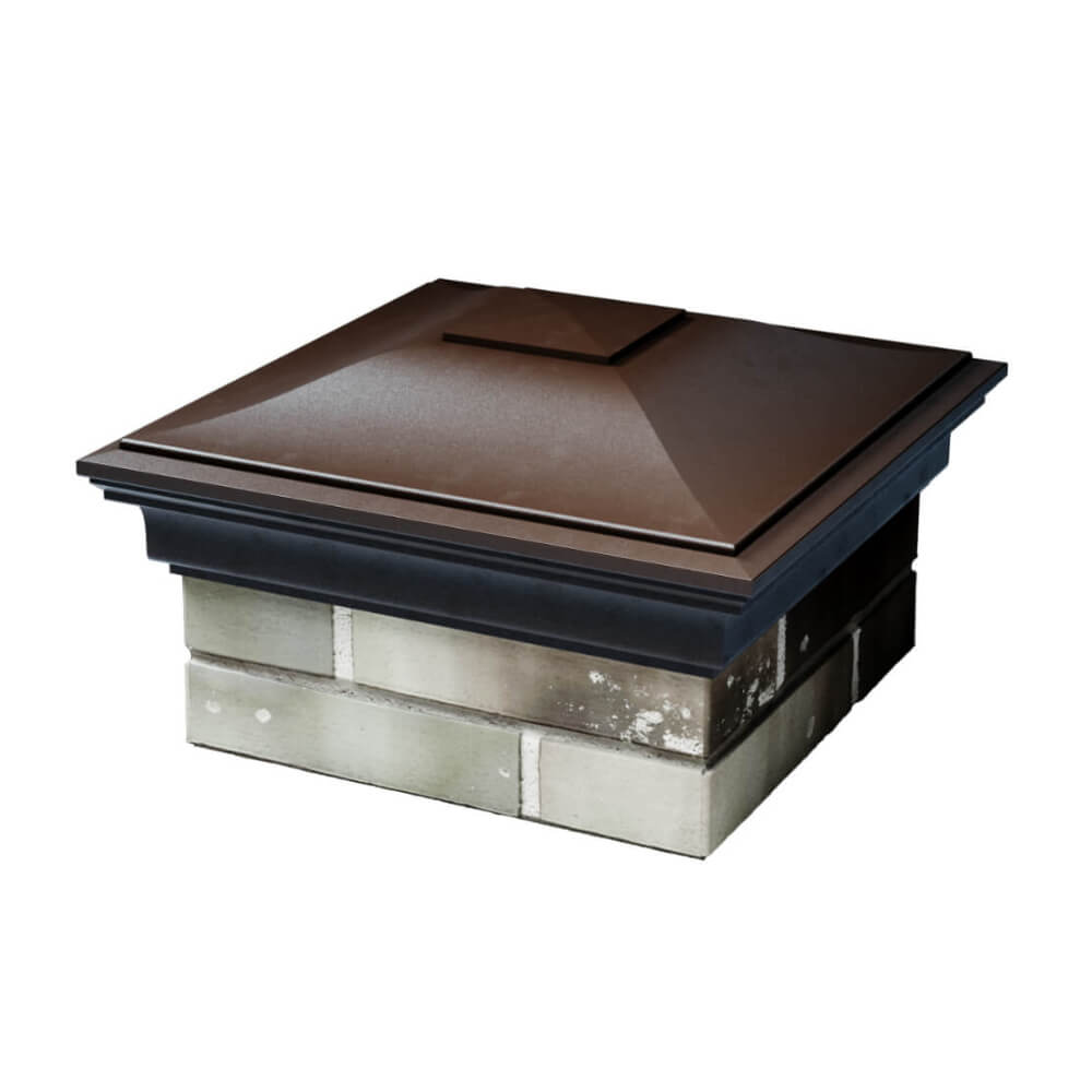 Колпак Zking Монблан Коричневый на столб 1.5х1.5 еврокирпича 0.7НФ (355х355мм) в Самаре фото