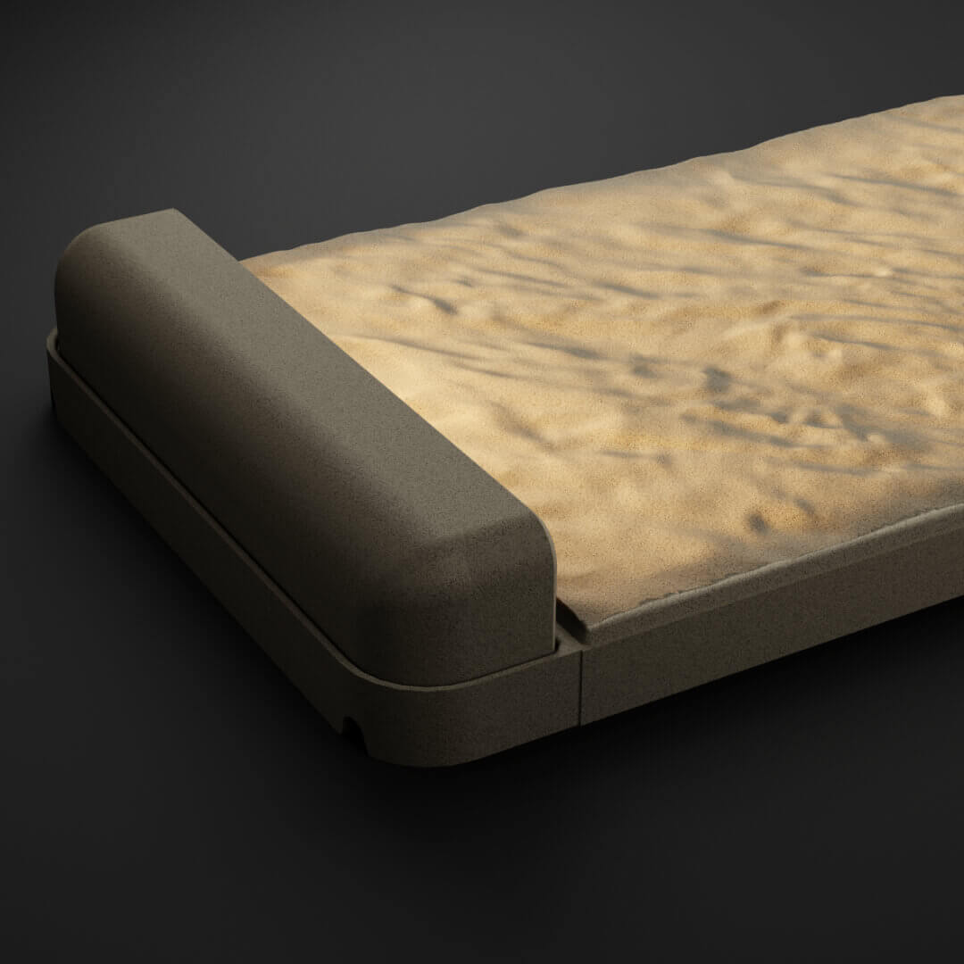 LED Светильник для шаговой плиты STONE Светлая Галька 330х75х98мм в Самаре фото