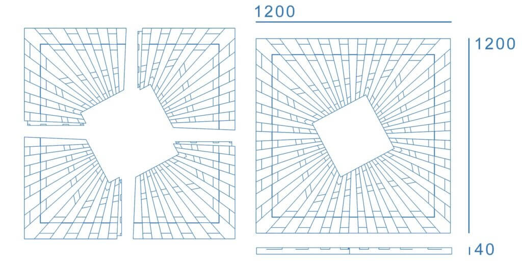 Приствольная решетка для дерева ZKING ATMOSPHERE 1.2х1.2м Черная в Самаре фото