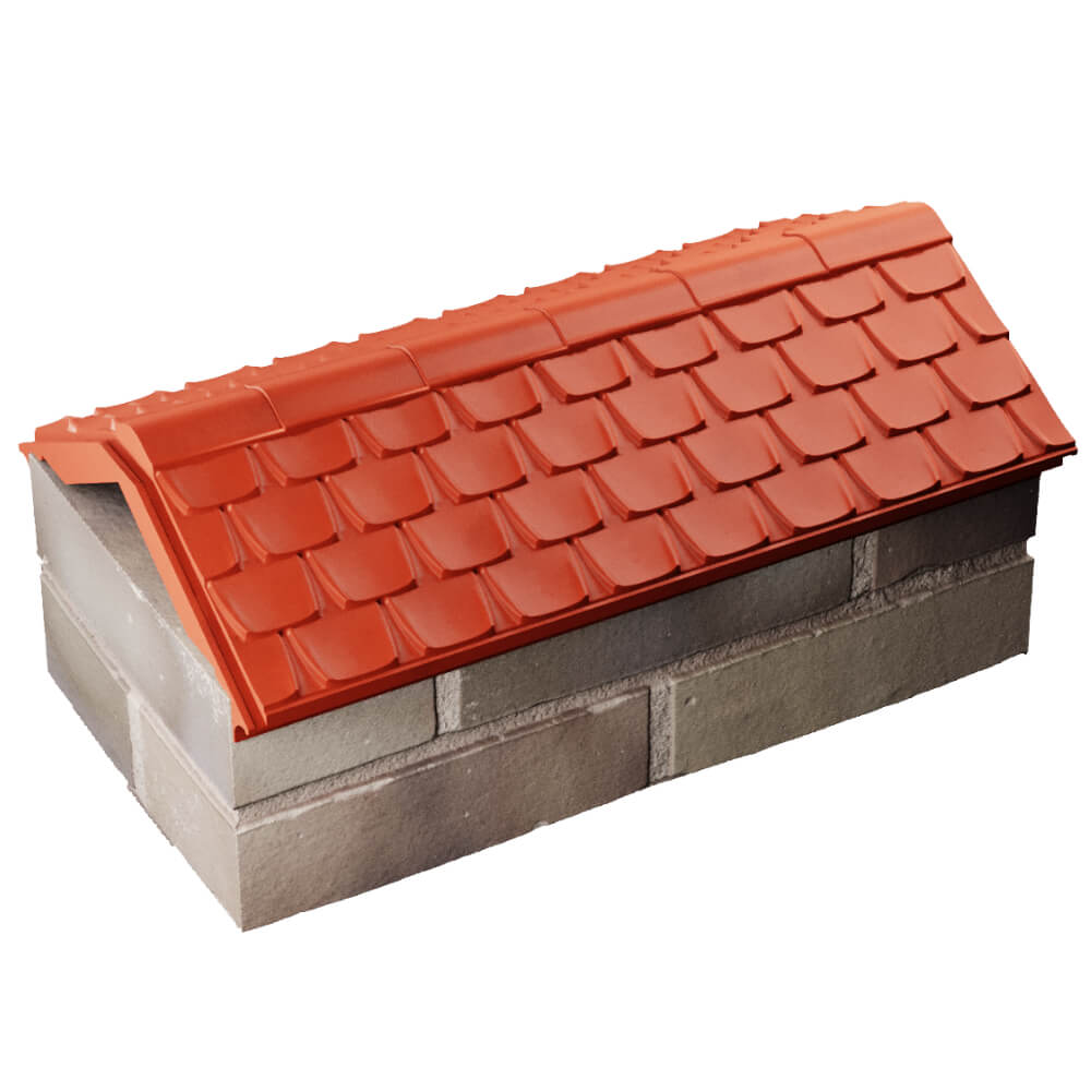Парапет Zking Эльбрус Красный с посадкой на 1 кирпич (255мм) в Самаре фото