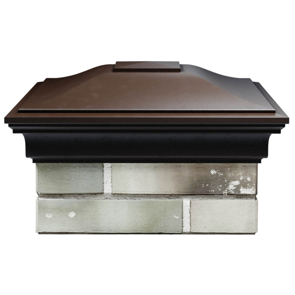 Колпак Zking Монблан Коричневый на столб 1.5х1.5 кирпича (385х385мм) Самара фото