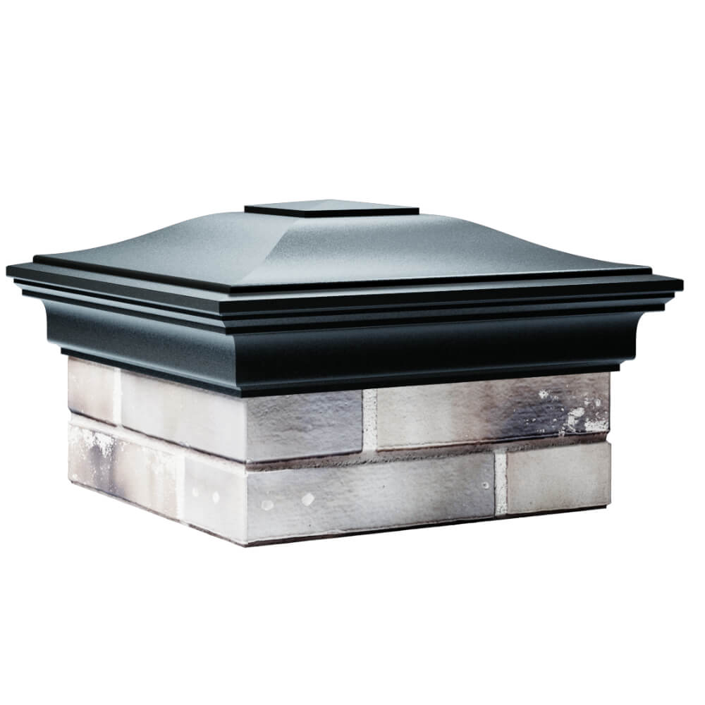 Колпак Zking Монблан Черный на столб 1.5х1.5 кирпича (385х385мм) в Самаре фото