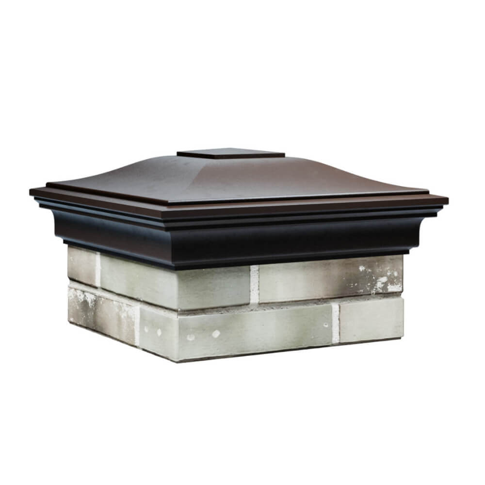 Колпак Zking Монблан Коричневый на столб 1.5х1.5 еврокирпича 0.7НФ (355х355мм) в Самаре фото