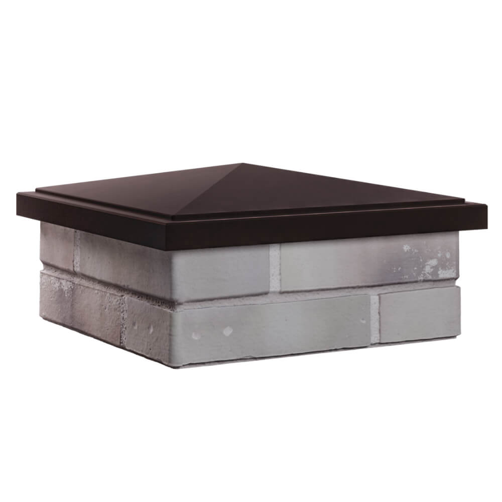 Колпак Zking БонаМоно Коричневый на столб 1.5х1.5 кирпича (385х385, 400х400мм) в Самаре фото