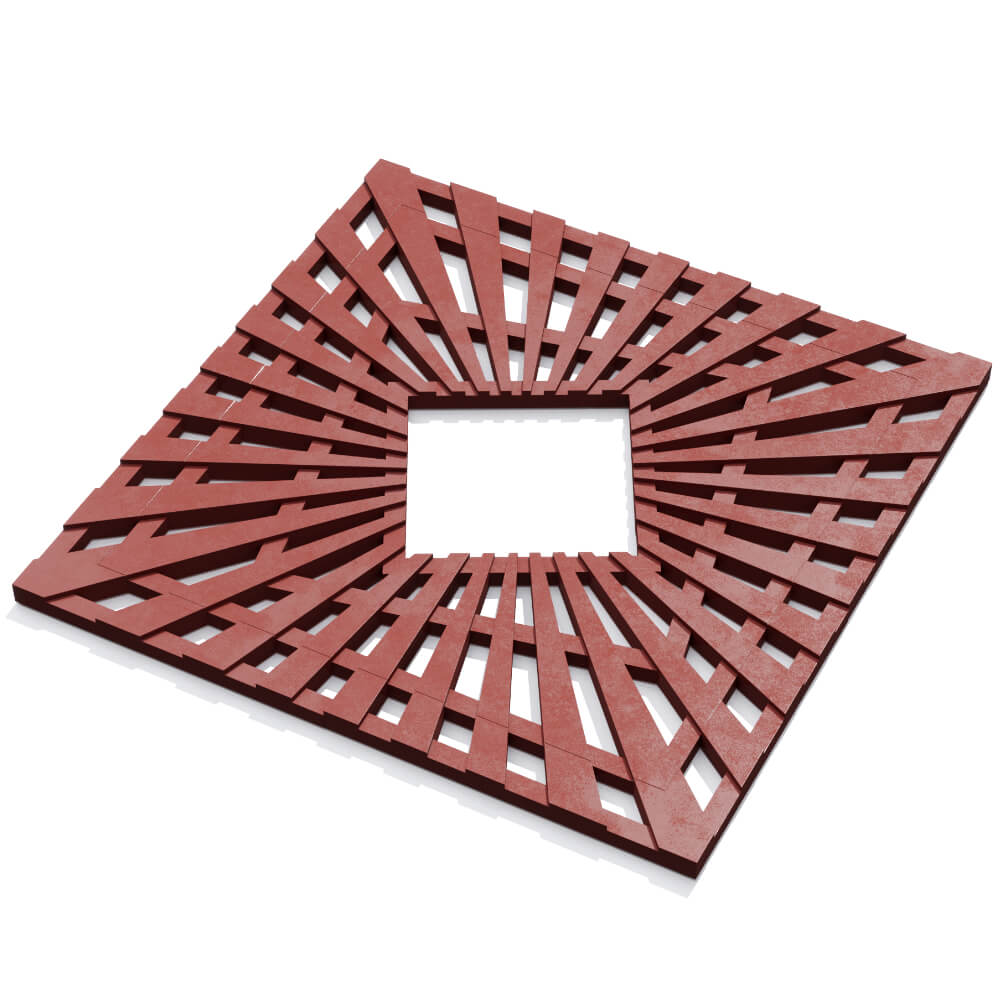 Приствольная решетка для дерева ZKING ATMOSPHERE 1.2х1.2м Красная в Самаре фото