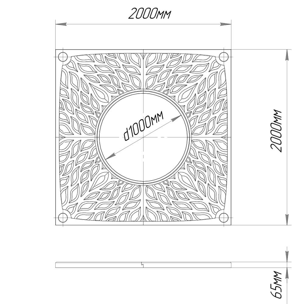 Приствольная решетка для дерева ZKING CRUST 2х2м Черная в Самаре фото