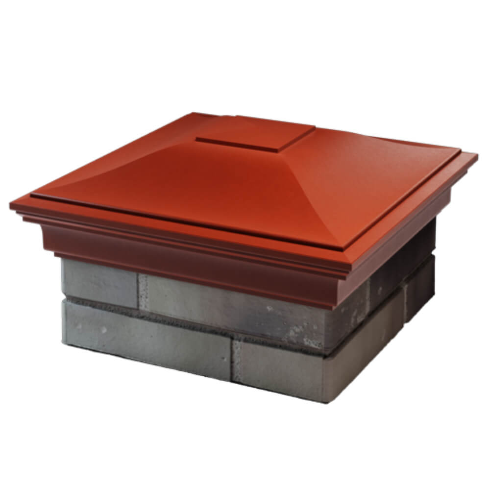 Колпак Zking Монблан Красный на столб 1.5х1.5 кирпича (385х385мм) в Самаре фото