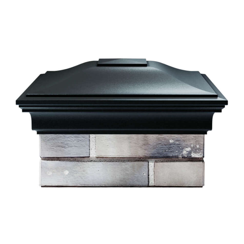 Колпак Zking Монблан Черный на столб 1.5х1.5 еврокирпича 0.7НФ (355х355мм) Самара фото