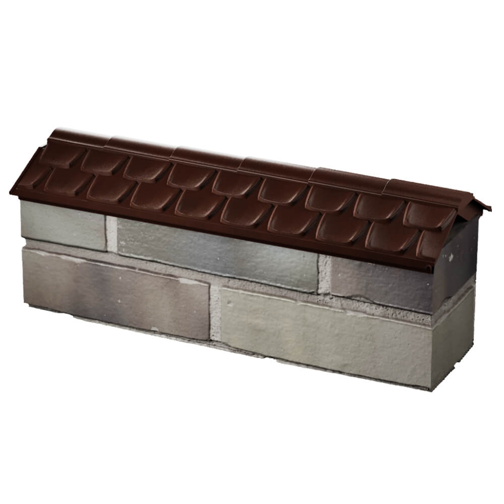 Парапет Zking Эльбрус Коричневый с посадкой на 0.5 кирпича (130мм) в Самаре фото