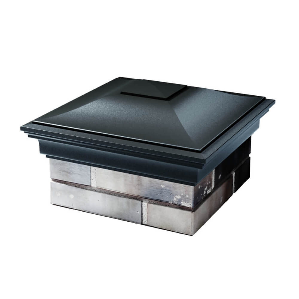 Колпак Zking Монблан Черный на столб 1.5х1.5 еврокирпича 0.7НФ (355х355мм) в Самаре фото