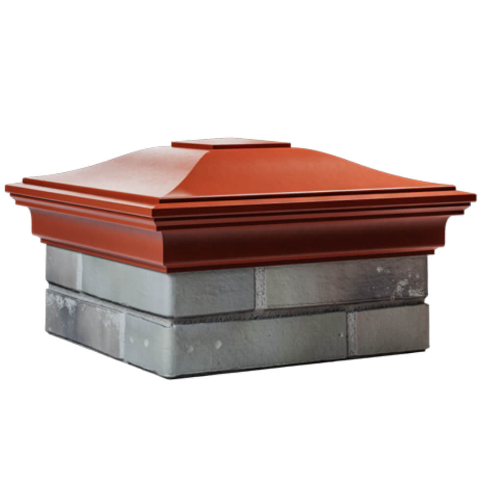 Колпак Zking Монблан Красный на столб 1.5х1.5 кирпича (385х385мм) в Самаре фото